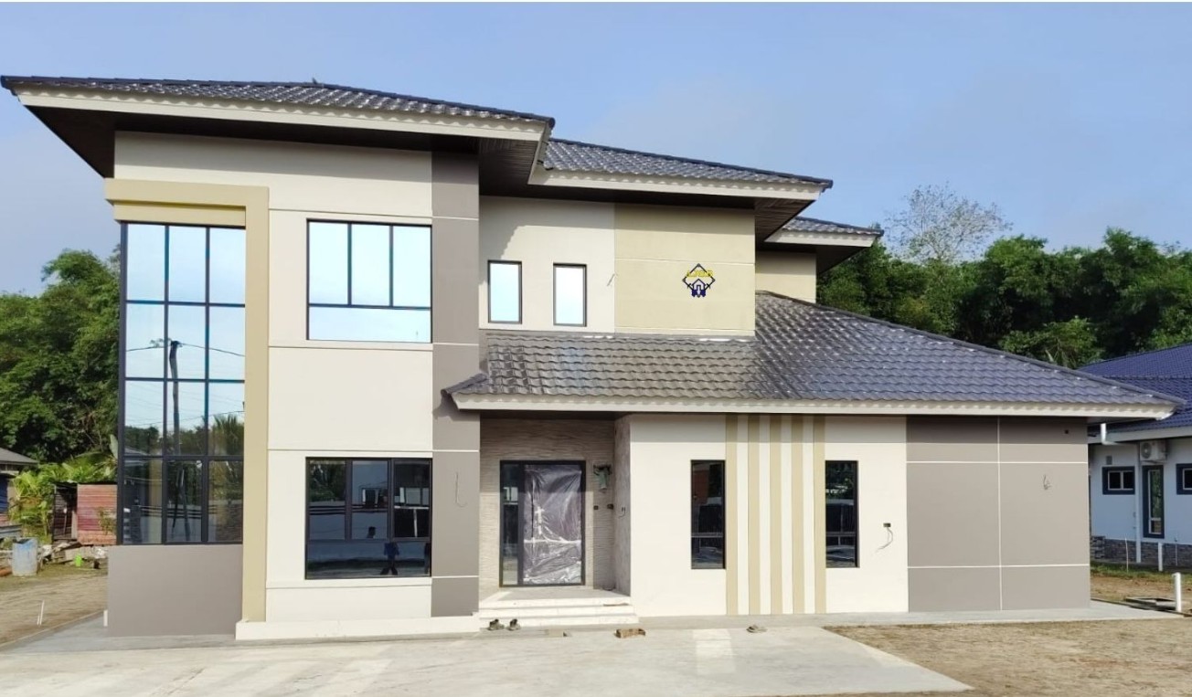 Modern double storey home completed by Alek Jaya Sdn Bhd in Brunei